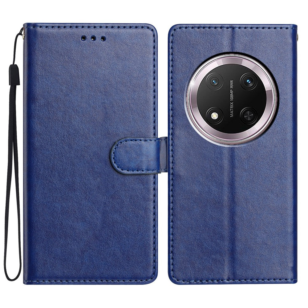 For Honor Magic7 Lite 5G / X9c 5G / X60 Pro 5G Leather Case Wallet Stand Phone Cover with Handy Strap