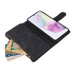 For Samsung Galaxy A26 5G Case Zipper Wallet Multiple Card Slots Leather Phone Cover