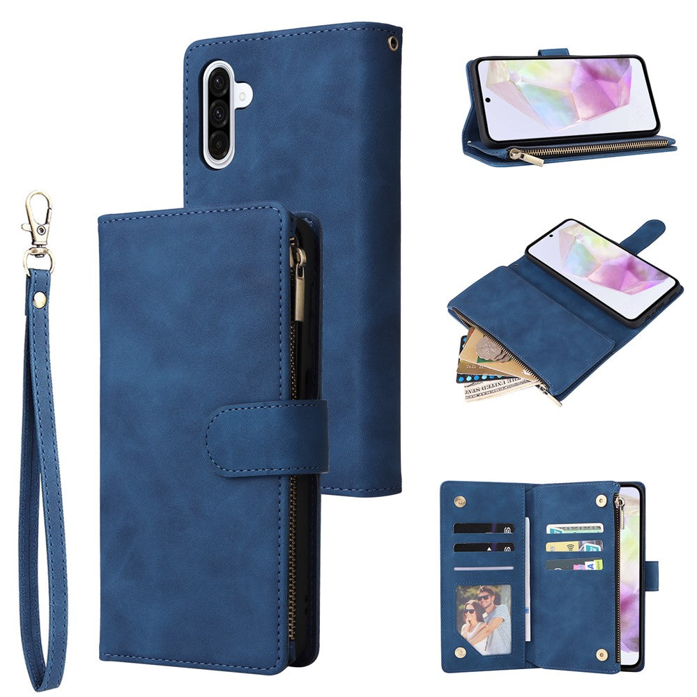 For Samsung Galaxy A26 5G Case Zipper Wallet Multiple Card Slots Leather Phone Cover