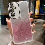 Til Samsung Galaxy A16 5G / 4G Cover Gennemsigtigt TPU Telefoncover Med Kameralinsebeskytter Glitter Sticker