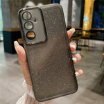 Til Samsung Galaxy A16 5G / 4G Cover Gennemsigtigt TPU Telefoncover Med Kameralinsebeskytter Glitter Sticker