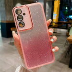 Til Samsung Galaxy A16 5G / 4G Cover Gennemsigtigt TPU Telefoncover Med Kameralinsebeskytter Glitter Sticker