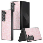 For Samsung Galaxy Z Fold Special Case Colored Glitter PU+PC Shockproof Phone Cover