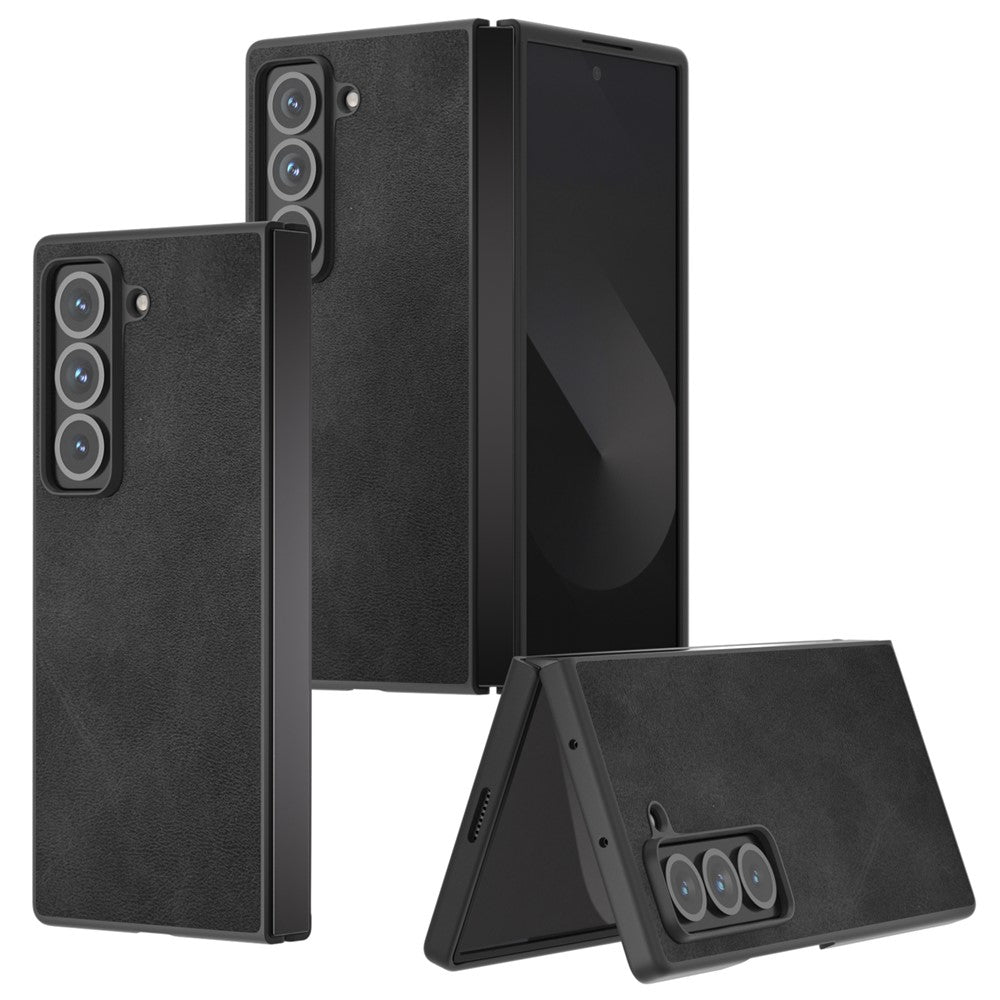 For Samsung Galaxy Z Fold Special Case Cowhide Texture Hard PC + PU Protective Phone Cover