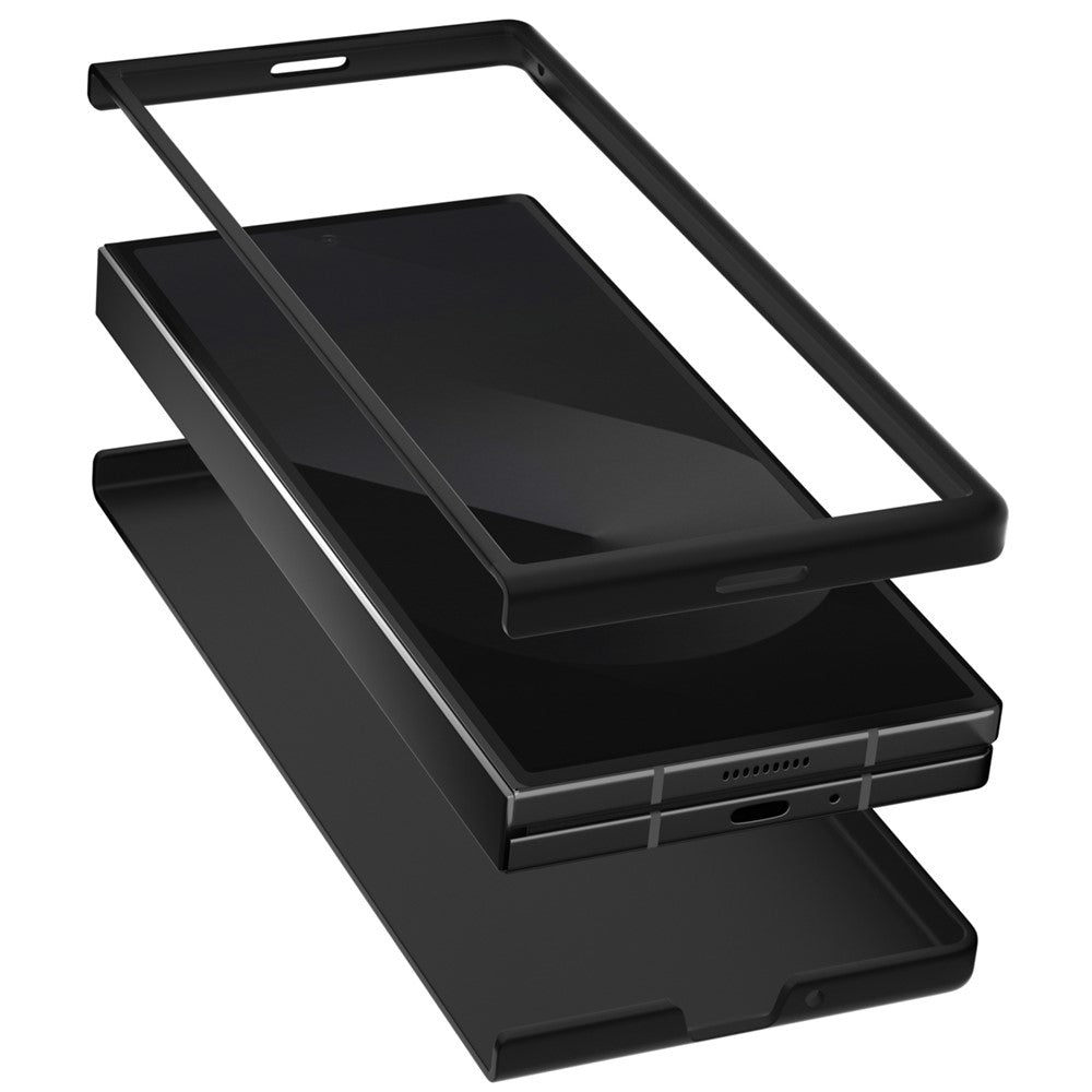 For Samsung Galaxy Z Fold Special Case Cowhide Texture Hard PC + PU Protective Phone Cover