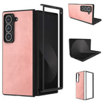 For Samsung Galaxy Z Fold Special Case Cowhide Texture Hard PC + PU Protective Phone Cover