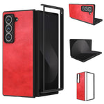 For Samsung Galaxy Z Fold Special Case Cowhide Texture Hard PC + PU Protective Phone Cover