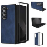 For Samsung Galaxy Z Fold Special Case Cowhide Texture Hard PC + PU Protective Phone Cover
