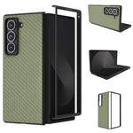 For Samsung Galaxy Z Fold Special Case Carbon Fiber Texture PU+PC Phone Cover
