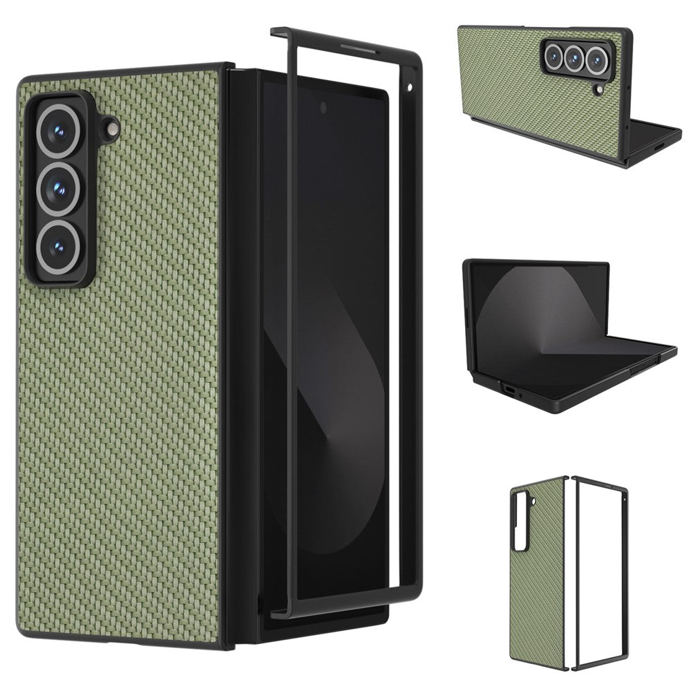 For Samsung Galaxy Z Fold Special Case Carbon Fiber Texture PU+PC Phone Cover