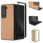 For Samsung Galaxy Z Fold Special Case Carbon Fiber Texture PU+PC Phone Cover
