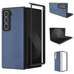 For Samsung Galaxy Z Fold Special Case Carbon Fiber Texture PU+PC Phone Cover
