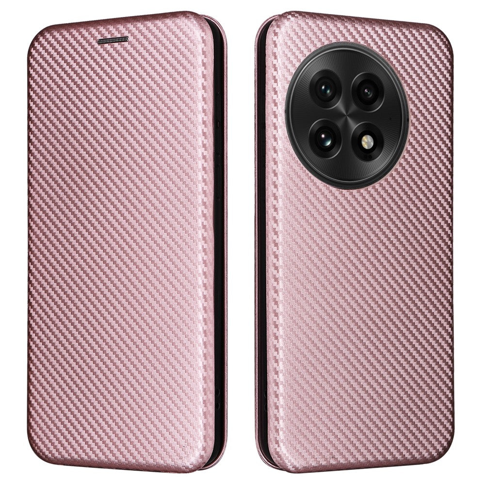 For OnePlus 13 Case Carbon Fiber Texture Drop-Proof PU Leather Phone Cover
