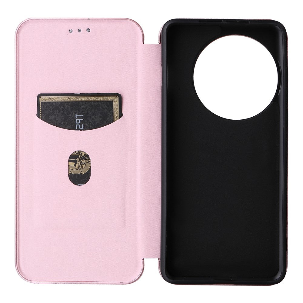 For OnePlus 13 Case Carbon Fiber Texture Drop-Proof PU Leather Phone Cover