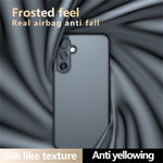 Til Samsung Galaxy A26 5G Etui Skin-Touch TPU + PC Mat Telefonbagcover, Transparent Sort