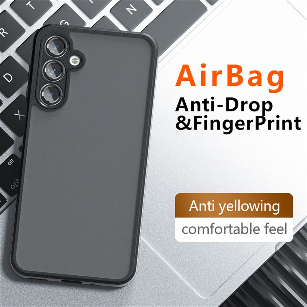 Til Samsung Galaxy A26 5G Etui Skin-Touch TPU + PC Mat Telefonbagcover, Transparent Sort