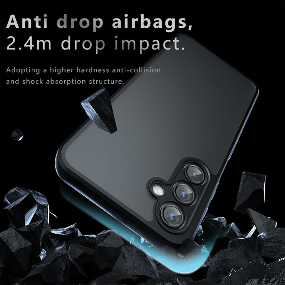 Til Samsung Galaxy A26 5G Etui Skin-Touch TPU + PC Mat Telefonbagcover, Transparent Sort