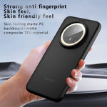 For Huawei Mate 70 Pro Case Skin-Touch TPU + PC Matte Phone Back Cover, Transparent Black