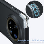 For Huawei Mate 70 Pro Case Skin-Touch TPU + PC Matte Phone Back Cover, Transparent Black