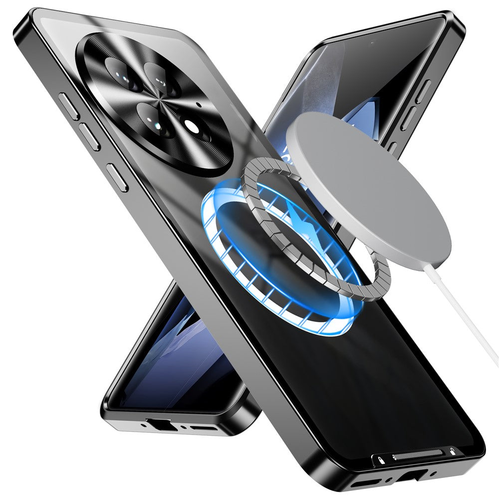 Magnetiskt skal för OnePlus 13 med metallram och matt mobilskydd