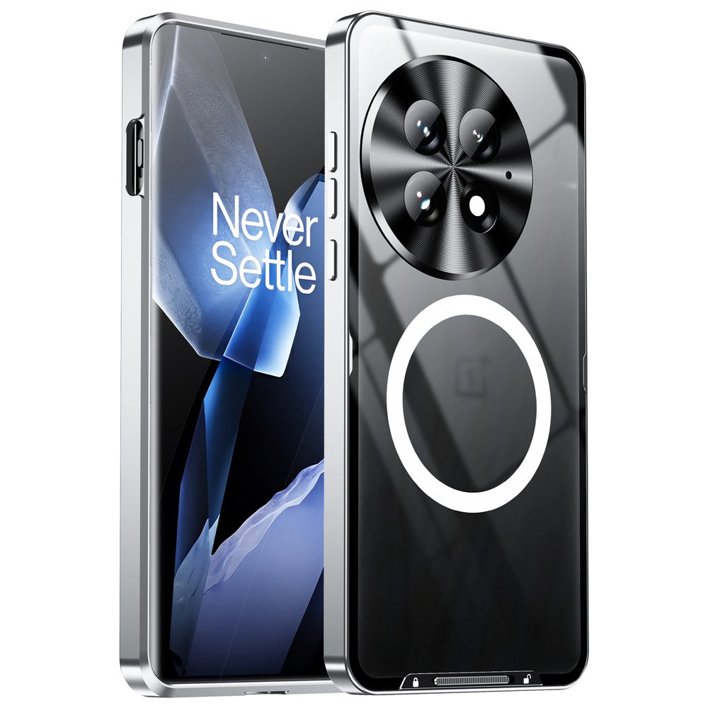 Magnetiskt skal för OnePlus 13 med metallram och matt mobilskydd
