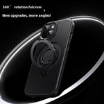 For iPhone 15 Case Compatible with MagSafe Kickstand Carbon Fiber Texture PC + TPU Back Cover with Silicone Ring