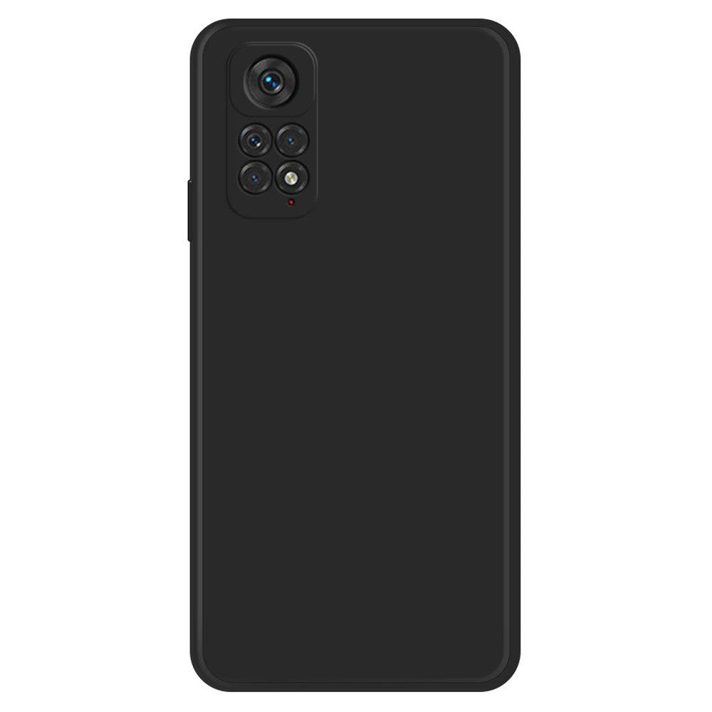 TPU Case for Xiaomi Redmi Note 11 4G (Qualcomm) / Note 11S 4G, Microfiber Lining Rubberized Straight Edge Phone Back Cover