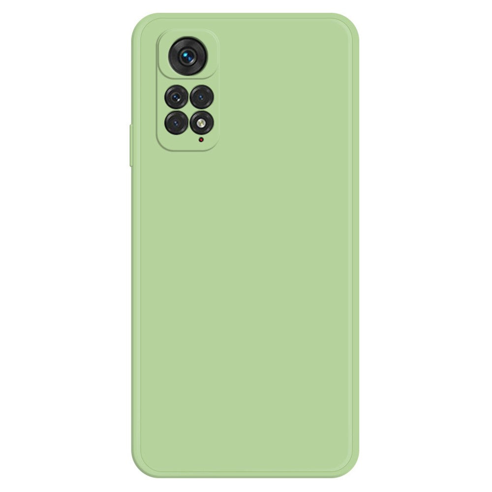 TPU-skal till Xiaomi Redmi Note 11 4G (Qualcomm) / Note 11S 4G, mikrofiberfoder, gummerat bakstycke med rak kant