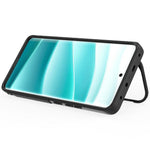 For Xiaomi Redmi Note 14 Pro 5G / Poco X7 5G Magnetic Case PC Kickstand Ripple Texture TPU Phone Cover