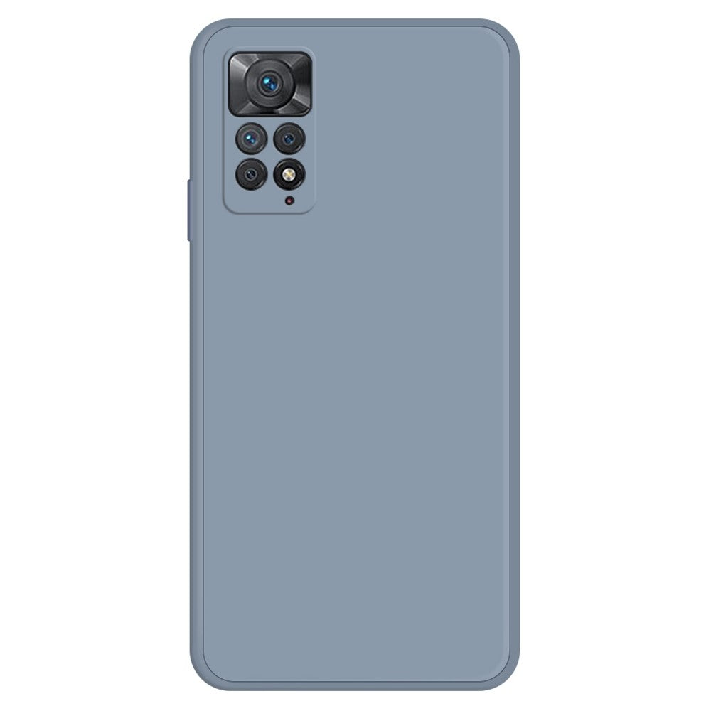 Mobilmobilskal för Xiaomi Redmi Note 11 Pro 4G (MediaTek) / Note 11 Pro 5G (Qualcomm), mikrofiberfoder mjukt TPU gummerat bakstycke med rak kant