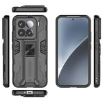 For Xiaomi 15 Case PC + TPU Shockproof Phone Cover with Kickstand