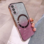 For Samsung Galaxy A26 5G Magnetic Case Electroplated Gradient Glitter TPU Phone Cover