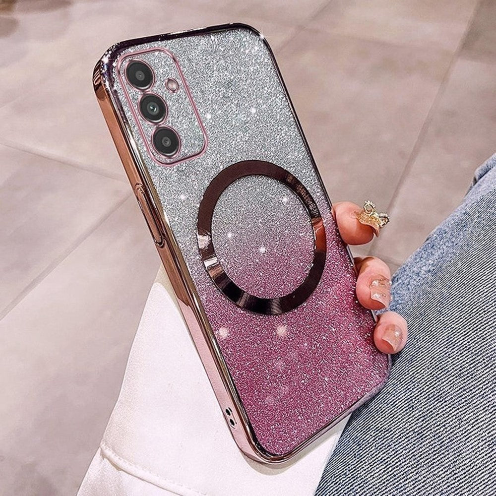 For Samsung Galaxy A26 5G Magnetic Case Electroplated Gradient Glitter TPU Phone Cover