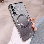 For Samsung Galaxy A35 5G Magnetic Case Electroplated Gradient Glitter TPU Phone Cover