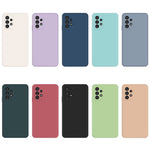Til Samsung Galaxy A13 4G Lige Kant Gummieret TPU Anti-fald Cover Mikrofiberfor Beskyttende Etui