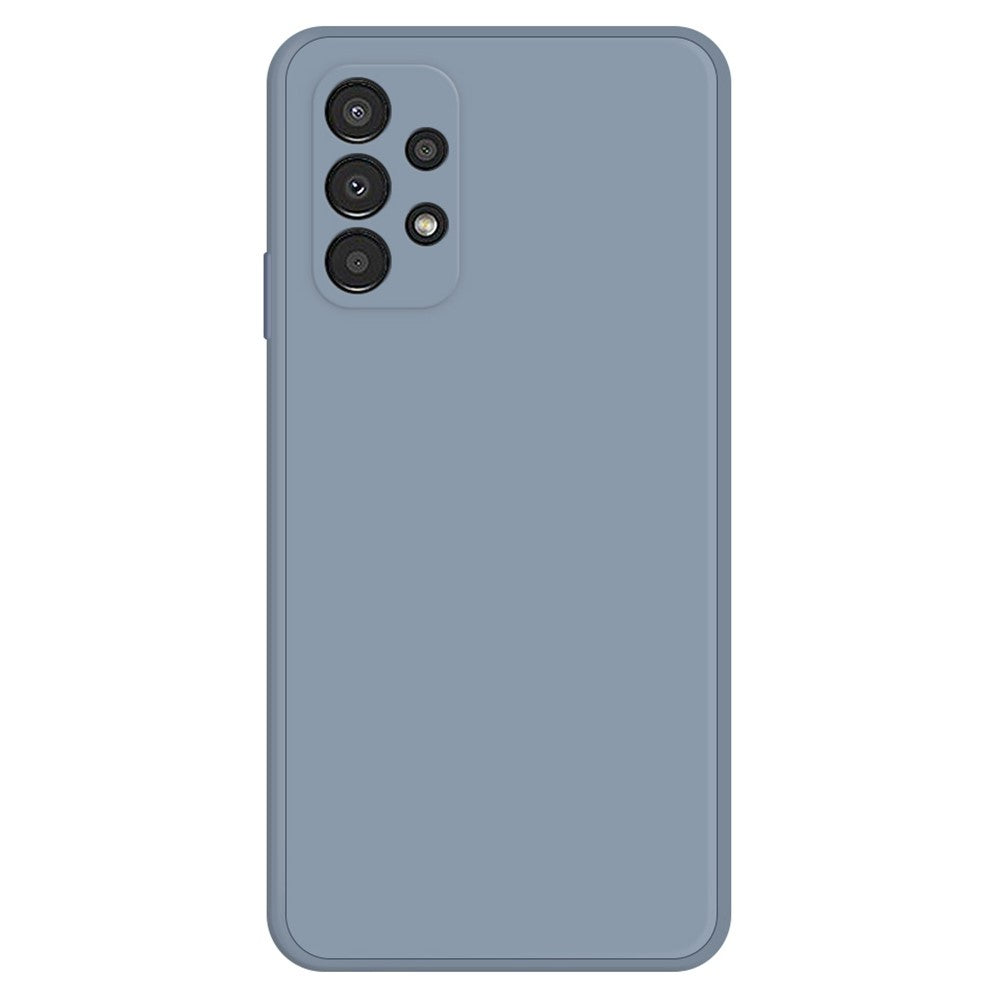Til Samsung Galaxy A13 4G Lige Kant Gummieret TPU Anti-fald Cover Mikrofiberfor Beskyttende Etui