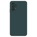 Til Samsung Galaxy A13 4G Lige Kant Gummieret TPU Anti-fald Cover Mikrofiberfor Beskyttende Etui