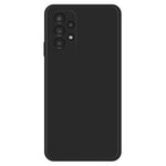 Til Samsung Galaxy A13 4G Lige Kant Gummieret TPU Anti-fald Cover Mikrofiberfor Beskyttende Etui