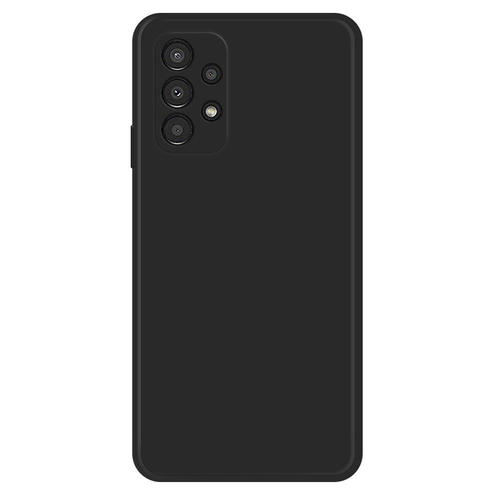 Til Samsung Galaxy A13 4G Lige Kant Gummieret TPU Anti-fald Cover Mikrofiberfor Beskyttende Etui