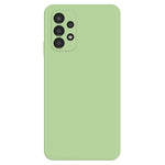Til Samsung Galaxy A13 4G Lige Kant Gummieret TPU Anti-fald Cover Mikrofiberfor Beskyttende Etui