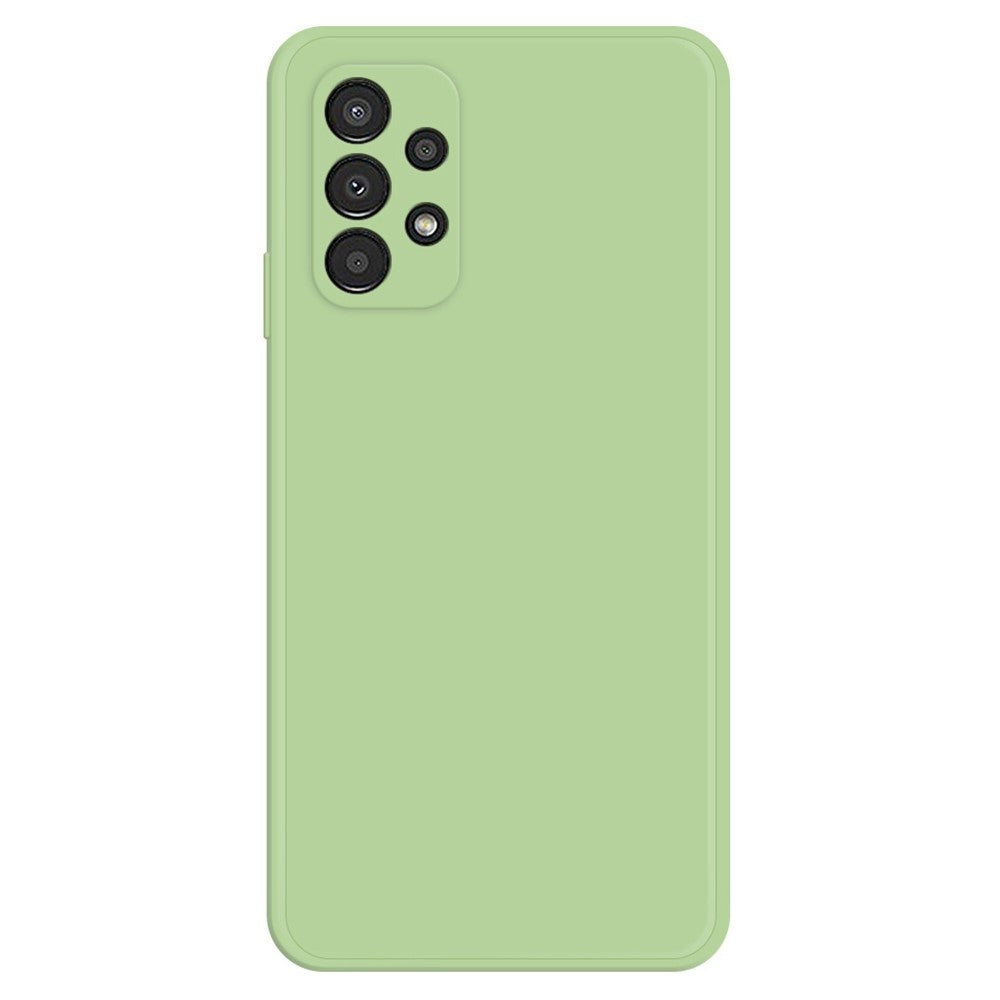Til Samsung Galaxy A13 4G Lige Kant Gummieret TPU Anti-fald Cover Mikrofiberfor Beskyttende Etui