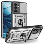 Samsung Galaxy A26 5G-skal med skjutbart kameralock PC+TPU-stativmobilskal