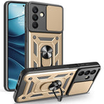 Til Samsung Galaxy A26 5G Cover med Slide Kameralåg PC+TPU Kickstand Telefoncover