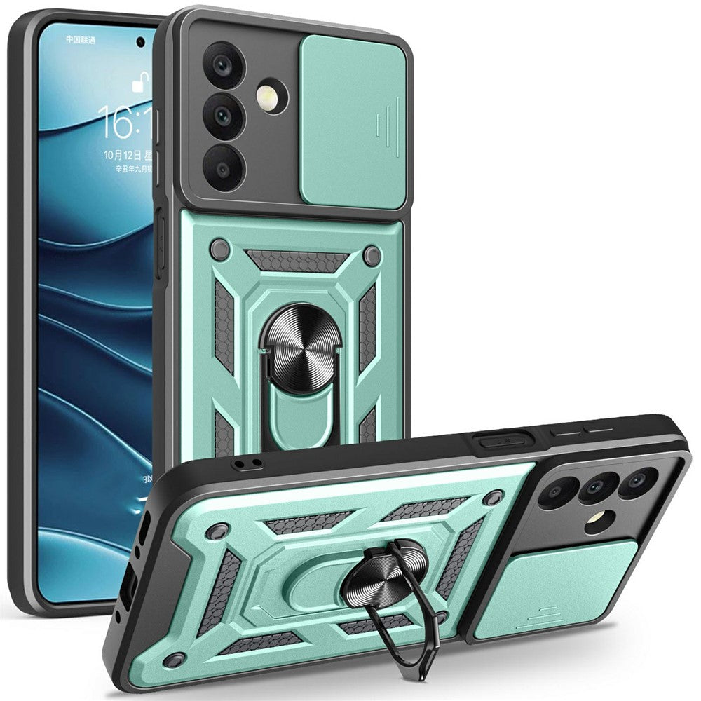 Samsung Galaxy A26 5G-skal med skjutbart kameralock PC+TPU-stativmobilskal