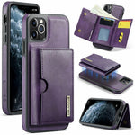 DG.MING M6 Series For iPhone 11 Pro Case Magnetic Wallet PU+PC+TPU Phone Cover