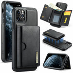 DG.MING M6 Series For iPhone 11 Pro Max Case Magnetic Wallet PU+PC+TPU Phone Cover
