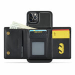 DG.MING M6 Series For iPhone 11 Pro Max Case Magnetic Wallet PU+PC+TPU Phone Cover