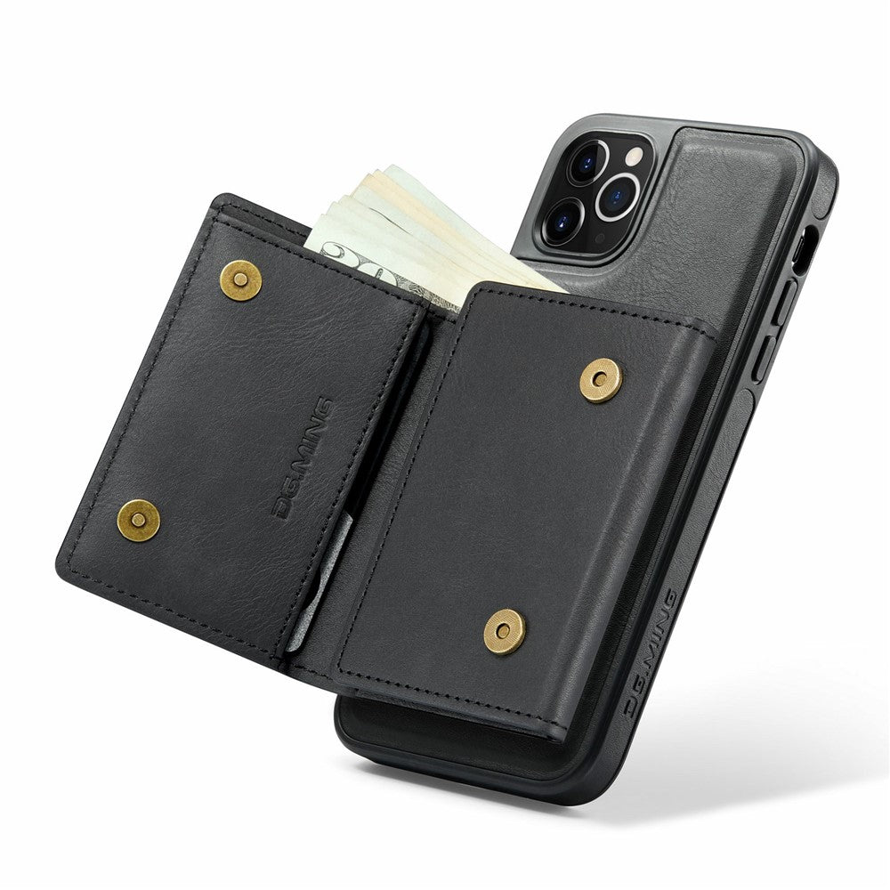 DG.MING M6 Series For iPhone 11 Pro Max Case Magnetic Wallet PU+PC+TPU Phone Cover