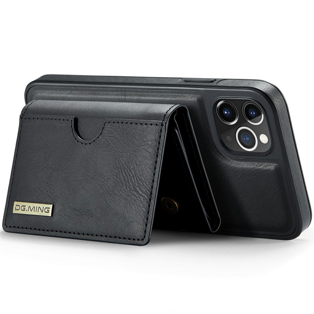 DG.MING M6 Series For iPhone 11 Pro Max Case Magnetic Wallet PU+PC+TPU Phone Cover