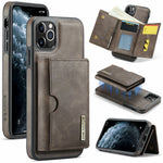 DG.MING M6 Series For iPhone 11 Pro Max Case Magnetic Wallet PU+PC+TPU Phone Cover